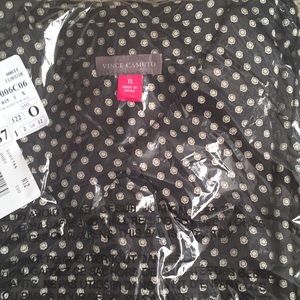 Vince Camuto blouse top rich black rich black 1x